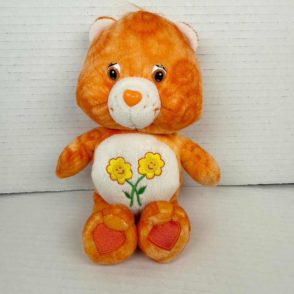 VTG‎ Care Bears Friendship Bear Stuffed Animal Orange Tie Dye 2003  Special Ed.